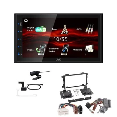 JVC KW-M180DBT 2DIN DAB+ Autoradio für Pontiac Grand AM 2000-2004 schwarz - Bild 1 von 4