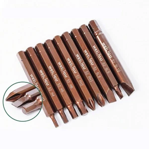 Slotted Phillips Magnetic Impact Screwdriver Drill Driver Bit Set Hexagon Bits - Picture 1 of 11