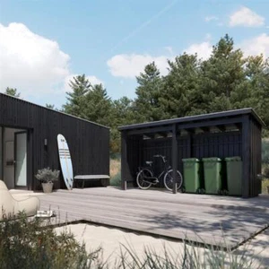 Nordic Multi Gartenhaus 4,7 m² 2 Module inkl. Dachpappe/Aluleisten Grundmaß auße - Bild 1 von 3