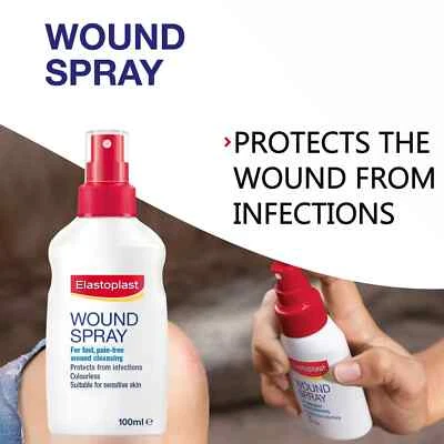 Spray para heridas Elastoplast 100 ml corta roza abrasiones de la piel sin picaduras sin dolor Foto 1 de 4