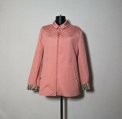 Chaqueta acolchada Nova Chek Burberry para mujer talla 42 rosa vintage Foto 1 de 4