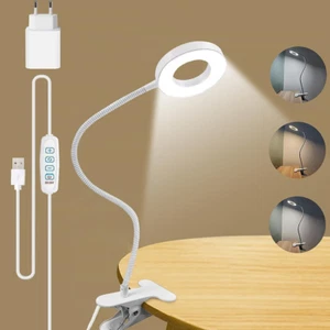 Lampada Da Lettura Con Pinza,Lampada Da Scrivania LED 3 Colore E 10 Luminosità,P - Foto 1 di 12