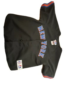 Vintage Majestic NEW YORK METS Black David Wright Picture Jersey YOUTH Sz Medium - Picture 1 of 3
