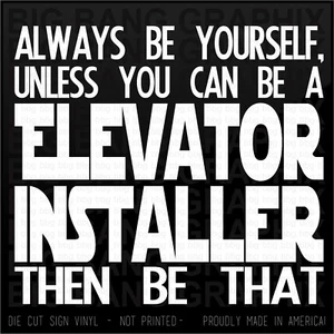 11"Elevator Installer Vinyl Decal Sticker Jedi Soldier Occupation Work Job - Picture 1 of 3