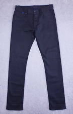 Superdry Idris Elba Men's Size 31x34 Black Indigo Denim Button Fly Stretch Jeans
