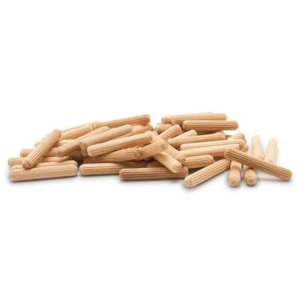 150 Pack Wood Dowel Pins 1.5 x 1/4 Inch Fluted Beveled Ends Tapered - Picture 1 of 3