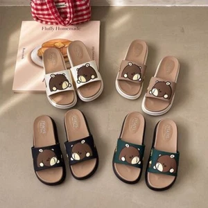 Soft Cartoon Slippers Cartoon Beach Slippers Casual Thick Soled Slippers Bath - Picture 1 of 16