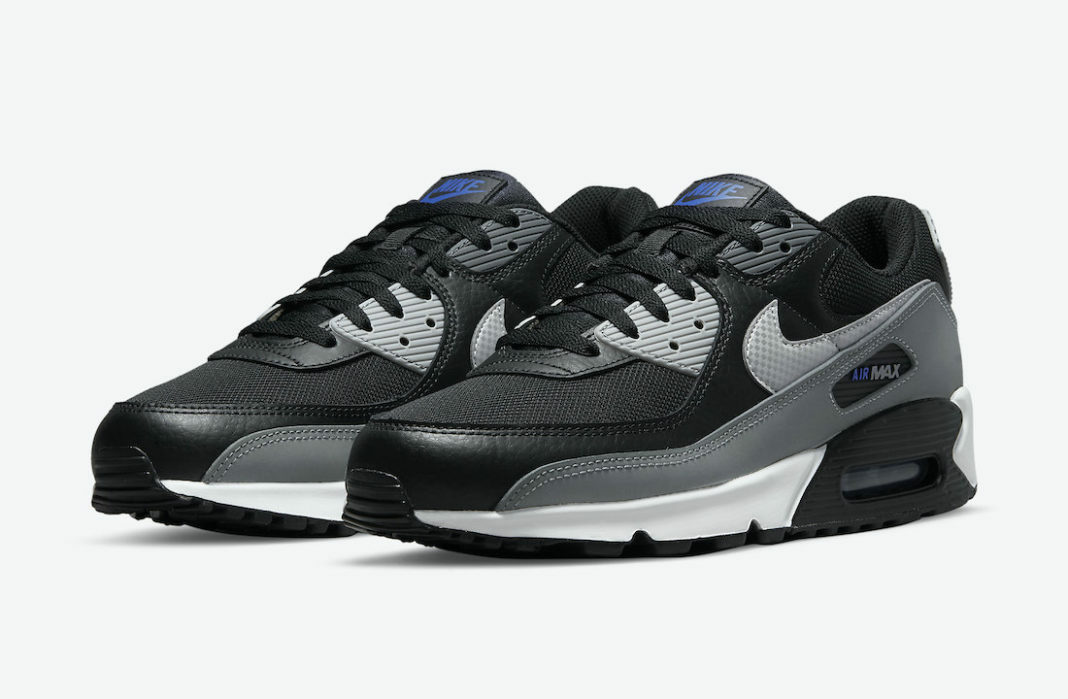 Nike AIR MAX 90 Black Silver Iron Grey 