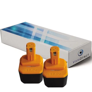 Lot de 2 batteries type RY1204 pour Ryobi 3300mAh 12V - Soci?t? Fran?aise - - Foto 1 di 1