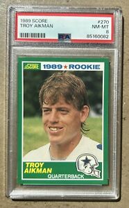 1989 Score Troy Aikman  #270 RC HOF PSA 8