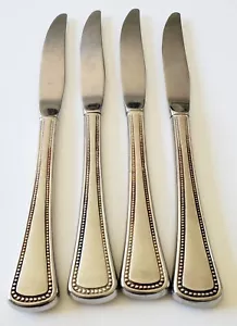 Oneida Flatware NEEDLEPOINT BEADED ARTISTRY Dinner Knives Lot Of 4 - Picture 1 of 1