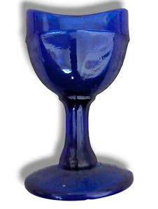 Antique Cobalt Blue Glass Eye Wash Cup Elderflower Water Company eye Co - Picture 1 of 5