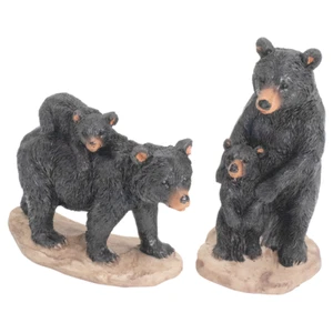 Black Bear Family - Juego de 2 - 3" estatuillas - NUEVAS - Imagen 1 de 2