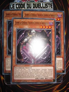 YU-GI-OH! COM JEANNE LA GENERALE SEIGNEUR LUMIERE DU CREPUSCULE X3 COTD-FR024 - Picture 1 of 1