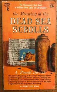 DAVIES "THE MEANING OF THE DEAD SEA SCROLLS" 1956 1ST PB ED VG SIGNET KEY #KS339 - Picture 1 of 1