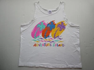 Camiseta sin mangas de colección Tampa Bay Adventure Islands, blanca, talla (XL), Busch Gardens, RARA - Imagen 1 de 14