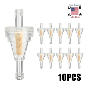 Universal Motorcycle Mini Small Engine Inline Carb Fuel Gas Filters 1/4" 10pcs - Picture 1 of 9