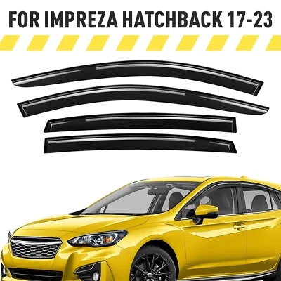 Deflectores de ventana lateral protectores de lluvia para Subaru Impreza Hatchback 2017-2023 Foto 1 de 4