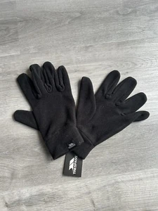 Men’s Trespass Black Fleece Gloves - Size Large New Tags Walking Snow Sports - Picture 1 of 3