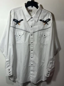 Ely Western Cowboy Hemd Herren XXXL weiß bestickt Cattleman Pearl Snap Rodeo - Bild 1 von 13