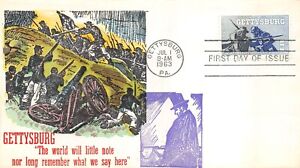 1180 5c Battle of Gettysburg, Overseas Mailer multicolor cachet [081622.1154]