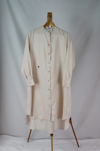Abito Camicia Dior Crema Seta Ape Taglia UK6 100% Seta