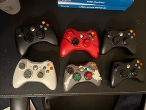 Lot of 6 Controller Xbox 360 Controllers. Untested. 2 Missing Battery Pack - Picture 1 of 1