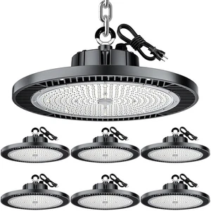 6PACK UFO Led High Bay Light 150W High Brightness 150lm/w 5000K,Plug and Play... - Picture 1 of 6