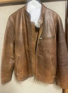 CHEVIGNON leather jacket M brown - Picture 1 of 4