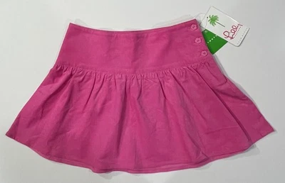 Lilly Pulitzer Girls Hibiscus Pink Corduroy Julia Skirt NWT Size 10 - Image 1 of 4