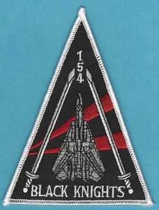 U.S. NAVY VF-154 BLACK KNIGHTS FIGHTER SQUADRON F-14 AIRCRAFT PATCH - Picture 1 of 1