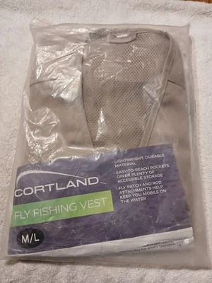 Chaleco de pesca con mosca Cortland pescador deportista aire libre caqui talla Md/lg nuevo en bolsa Foto 1 de 4