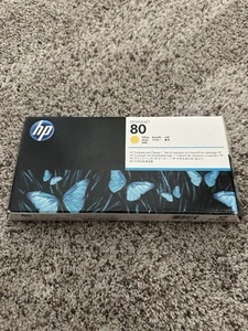 HP 80 YELLOW printhead C4823A - 2018 - New In Box - Afbeelding 1 van 1