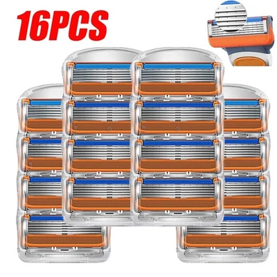16PCS Razor Blades Replacement Compatible for Gillette Fusion 5 without Handle