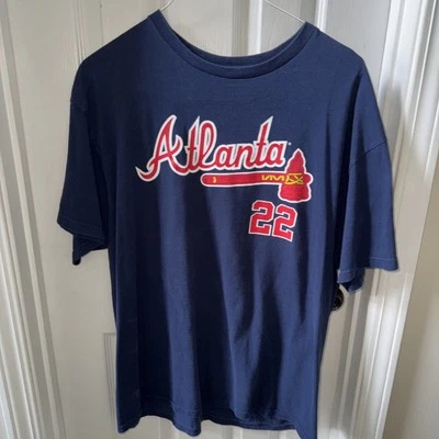 Camisa azul XL de béisbol para hombre Atlanta Braves Heyward mercancía genuina Foto 1 de 4