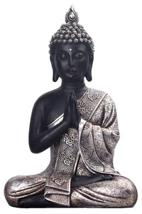 Seated Buddha Statue Buddhism Thai Meditating Home and Garden Decorative Scul... - Bild 1 von 8