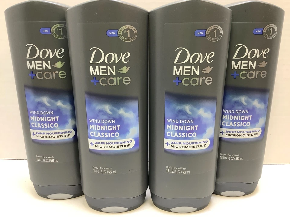 Dove Men+care Body + Face Wash, Midnight Classico, 18oz, Pack of 4 - Image 1 of 3