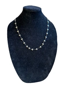 Necklace Butterfly Pieces Silvertone ~25 Inch Length NOV25 - Picture 1 of 8