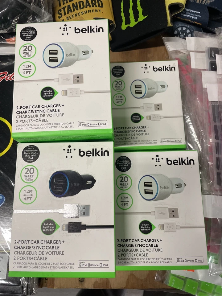 Belkin 2-Port Car Charger + Charger Cable - Image 1 of 1