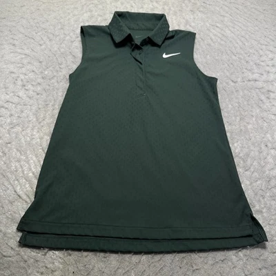 Nike Dri Fit ADV Tour Polo Shirt Green Sleeveless Collared Womens Size Small S - Image 1 of 4