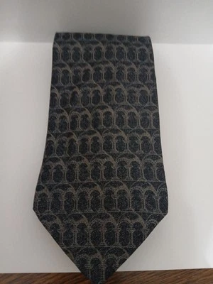Structure Gray Patterned Silk Tie - Image 1 of 3