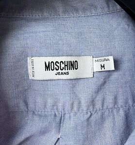 Moschino Jeans Shirt For Men Medium Size Light Blue