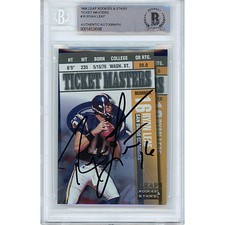 Ryan Leaf SD Chargers Authentic Signed '98 Ticket Masters Card Beckett Slab Auto