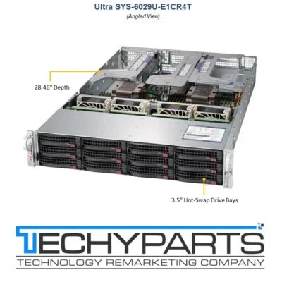 Supermicro SYS-6029U-E1CR4T 2x Xeon Silver 4114 2.2GHz CPUs 96GB RAM 2U Server - Image 1 of 4