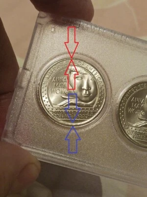 2022 P QUARTER (SET OF 5) MINT ERRORS ANNA WONG MISALIGNMENT SEE LARGE PICTURE - Image 1 of 3