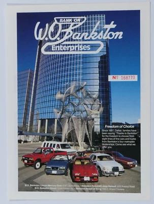 W. O. Bankston Enterprises Dallas Texas Regional Vintage 1980s Original Print Ad - Image 1 of 4
