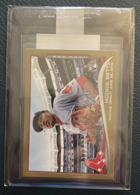 2014 Topps Update GOLD Rookie Debut #US-301 Mookie Betts 688/2014-REDSOX/DODGERS - Image 1 of 4