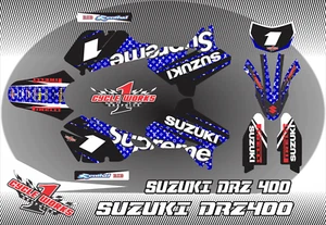 Suzuki DRZ400SM Drz400s drz400 Supermoto DRZ SEMI CUSTOM GRAPHICS KIT Supreme 2 - Picture 1 of 1