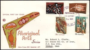 1971 Australia Arte Aborigen Conjunto de 4 Estampillas Dirigidas WCS FDC, en muy buen estado - Imagen 1 de 1