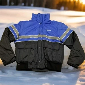 ✅VTG Polaris Snowmobile Bomber Jacket Men's LARGE Quilted lining Union Made USA - Picture 1 of 8